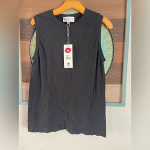 NWT Wildfox Vintage Muscle Tank in Black